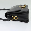 CELINE Shoulder Bag Leather Black Gold Auth bs25461-4