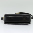 CELINE Shoulder Bag Leather Black Gold Auth bs25461-5