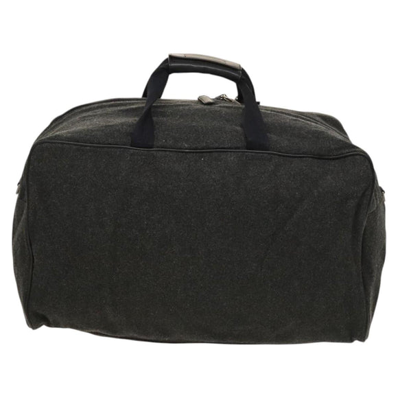 PRADA Boston Bag Wool 2way Gray Auth bs25464