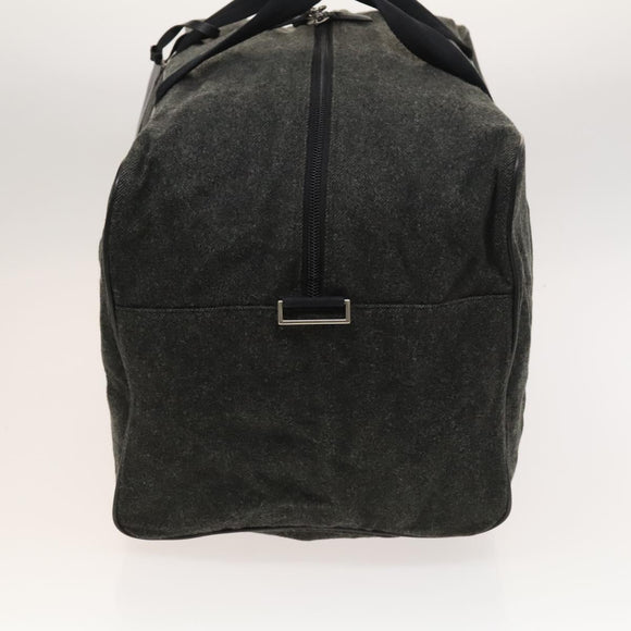 PRADA Boston Bag Wool 2way Gray Auth bs25464