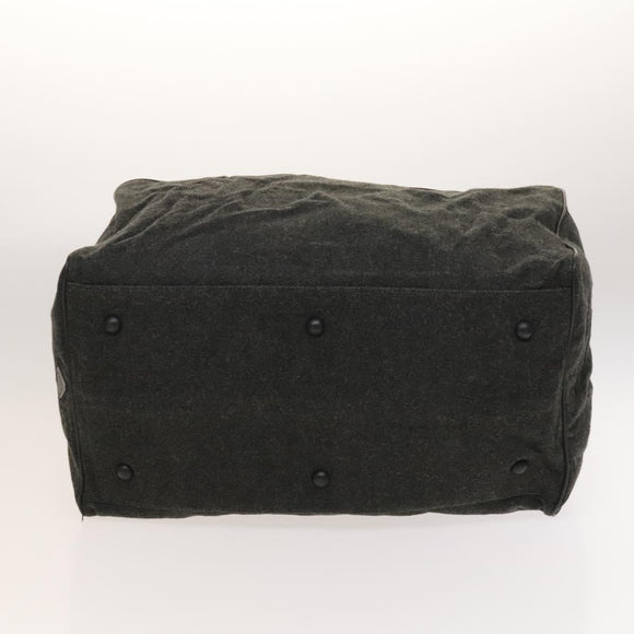 PRADA Boston Bag Wool 2way Gray Auth bs25464