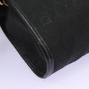 Christian Dior Honeycomb Canvas Shoulder Bag Black Gold Auth bs25477-10