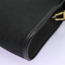 Christian Dior Honeycomb Canvas Shoulder Bag Black Gold Auth bs25477-15