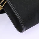 Christian Dior Honeycomb Canvas Shoulder Bag Black Gold Auth bs25477-16