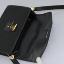 Christian Dior Honeycomb Canvas Shoulder Bag Black Gold Auth bs25477-19