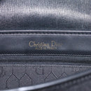 Christian Dior Honeycomb Canvas Shoulder Bag Black Gold Auth bs25477-20