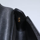 Christian Dior Honeycomb Canvas Shoulder Bag Black Gold Auth bs25477-22