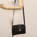 Christian Dior Honeycomb Canvas Shoulder Bag Black Gold Auth bs25477-25