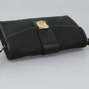 Christian Dior Honeycomb Canvas Shoulder Bag Black Gold Auth bs25477-6