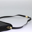 Christian Dior Honeycomb Canvas Shoulder Bag Black Gold Auth bs25477-14