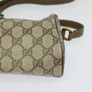 GUCCI GG Supreme Web Sherry Line Bag PVC Beige Gold 89 02 018 Auth bs25483-11