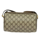 GUCCI GG Supreme Web Sherry Line Bag PVC Beige Gold 89 02 018 Auth bs25483-3