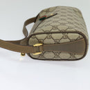 GUCCI GG Supreme Web Sherry Line Bag PVC Beige Gold 89 02 018 Auth bs25483-4