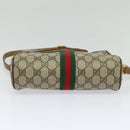 GUCCI GG Supreme Web Sherry Line Bag PVC Beige Gold 68 02 004 Auth bs25484-5