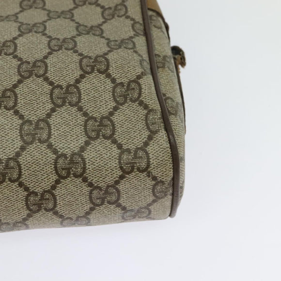 GUCCI GG Supreme Web Sherry Line Bag PVC Beige Gold 68 02 004 Auth bs25484