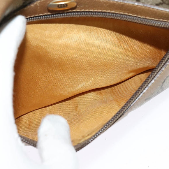 GUCCI GG Supreme Web Sherry Line Bag PVC Beige Gold 68 02 004 Auth bs25484