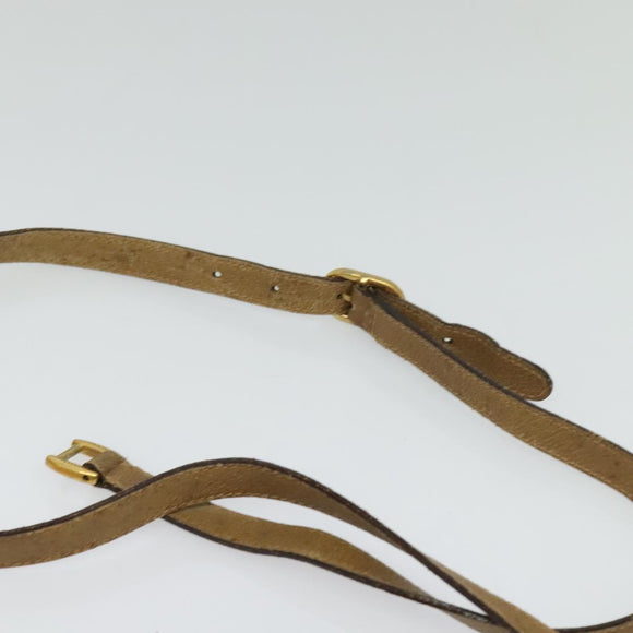 GUCCI GG Supreme Web Sherry Line Bag PVC Beige Gold 68 02 004 Auth bs25484