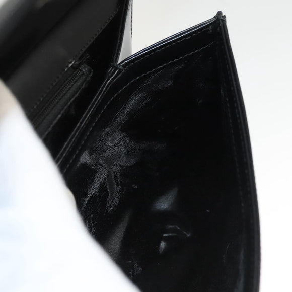 GUCCI Shoulder Bag Leather Black Silver Auth bs25488