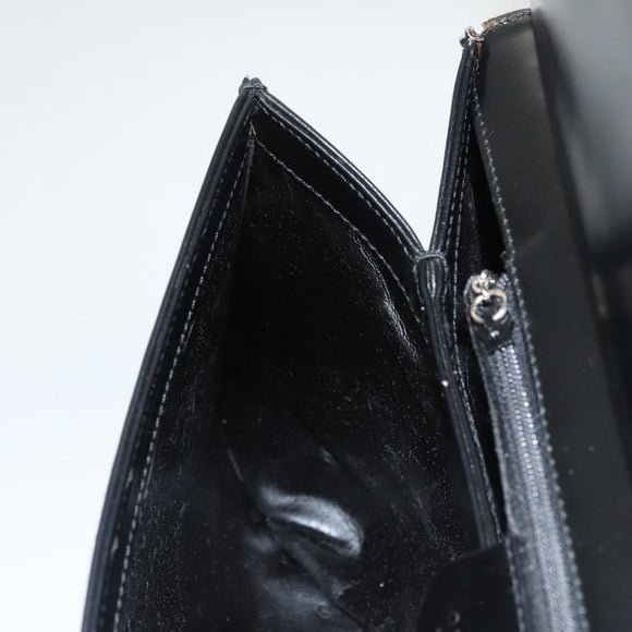 GUCCI Shoulder Bag Leather Black Silver Auth bs25488