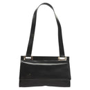 GUCCI Shoulder Bag Leather Black Silver Auth bs25488-2