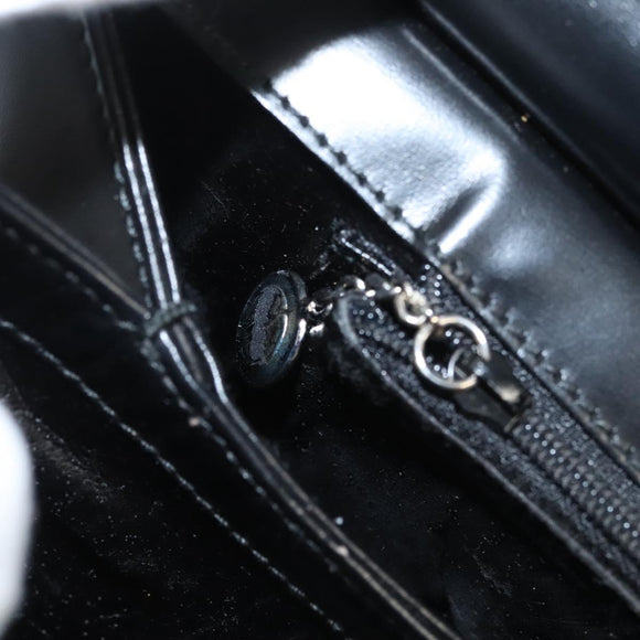 GUCCI Shoulder Bag Leather Black Silver Auth bs25488