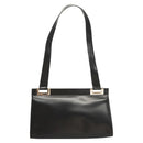 GUCCI Shoulder Bag Leather Black Silver Auth bs25488-3