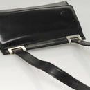 GUCCI Shoulder Bag Leather Black Silver Auth bs25488-6