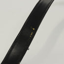 GUCCI Shoulder Bag Leather Black Silver Auth bs25488-9