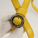 CHANEL Matelasse 2.55 Shoulder Bag Lamb Skin Yellow Silver CC Auth bs25489-16