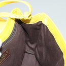 CHANEL Matelasse 2.55 Shoulder Bag Lamb Skin Yellow Silver CC Auth bs25489-20