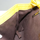 CHANEL Matelasse 2.55 Shoulder Bag Lamb Skin Yellow Silver CC Auth bs25489-20