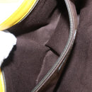 CHANEL Matelasse 2.55 Shoulder Bag Lamb Skin Yellow Silver CC Auth bs25489-23