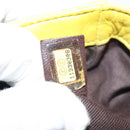 CHANEL Matelasse 2.55 Shoulder Bag Lamb Skin Yellow Silver CC Auth bs25489-23