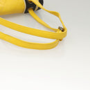 CHANEL Matelasse 2.55 Shoulder Bag Lamb Skin Yellow Silver CC Auth bs25489-8