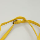 CHANEL Matelasse 2.55 Shoulder Bag Lamb Skin Yellow Silver CC Auth bs25489-9