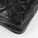 CHANEL Matelasse Tote Bag Lamb Skin Black Gold CC Auth bs25490A-17