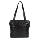CHANEL Matelasse Tote Bag Lamb Skin Black Gold CC Auth bs25490A-2