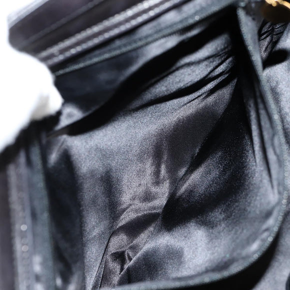 CHANEL Matelasse Tote Bag Lamb Skin Black Gold CC Auth bs25490A