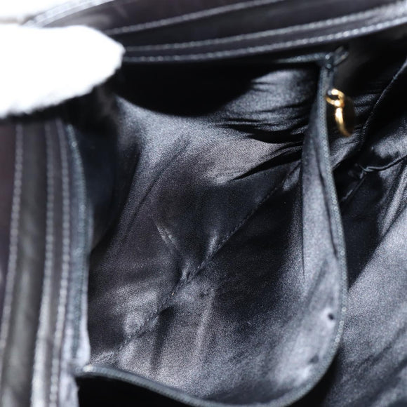 CHANEL Matelasse Tote Bag Lamb Skin Black Gold CC Auth bs25490A