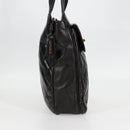 CHANEL Matelasse Tote Bag Lamb Skin Black Gold CC Auth bs25490A-4