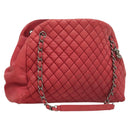 CHANEL Matelasse Chain Shoulder Bag Lamb Skin Pink Silver CC Auth bs25492-1