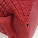 CHANEL Matelasse Chain Shoulder Bag Lamb Skin Pink Silver CC Auth bs25492-9