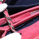 CHANEL Matelasse Chain Shoulder Bag Lamb Skin Pink Silver CC Auth bs25492-26