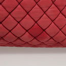 CHANEL Matelasse Chain Shoulder Bag Lamb Skin Pink Silver CC Auth bs25492-3