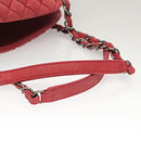 CHANEL Matelasse Chain Shoulder Bag Lamb Skin Pink Silver CC Auth bs25492-8