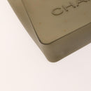 CHANEL Hand Bag Rubber Gray CC Auth bs25493-14