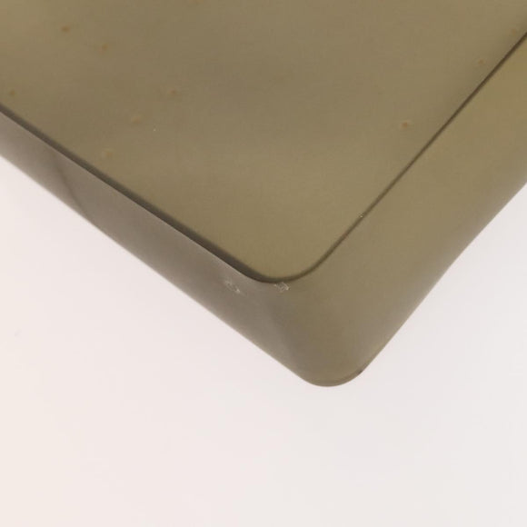 CHANEL Hand Bag Rubber Gray CC Auth bs25493