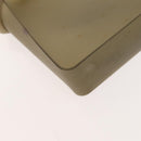 CHANEL Hand Bag Rubber Gray CC Auth bs25493-16