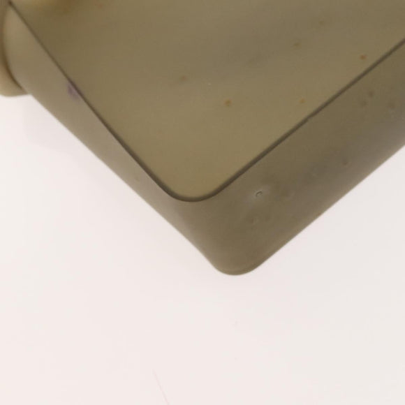 CHANEL Hand Bag Rubber Gray CC Auth bs25493