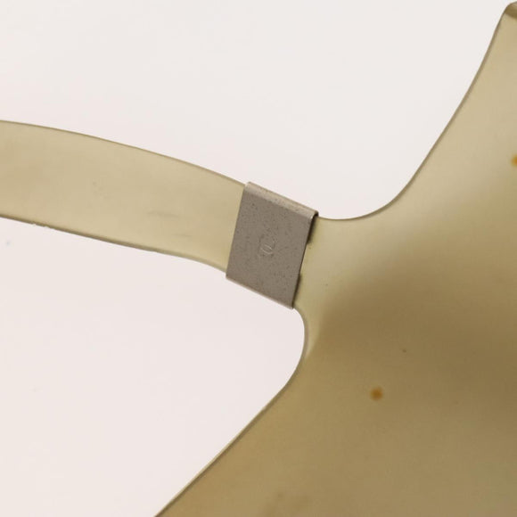 CHANEL Hand Bag Rubber Gray CC Auth bs25493